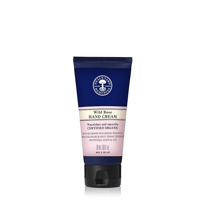 Neal's Yard Wild Rose Hand Cream, Nourishing Hand Lotion, Softens & Balances Dry Skin, Vegan Approved & Cruelty-Free, 50mL