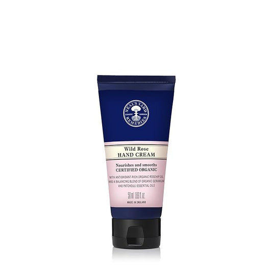 Neal's Yard Wild Rose Hand Cream, Nourishing Hand Lotion, Softens & Balances Dry Skin, Vegan Approved & Cruelty-Free, 50mL
