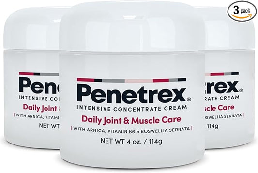 Penetrex Joint & Muscle Therapy - Soothing Comfort for Back, Neck, Hands, Feet - Premium Whole Body Rub with Arnica, Vitamin B6 MSM & Boswellia - 4oz Cream (3 Pack)