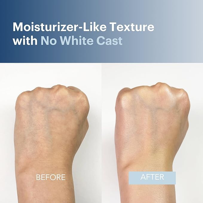 by Knours | Zero White Cast | Mineral | Reef Safe | Korean Face Sunscreen SPF 50 | Made in USA | FDA OTC Registered | Aloe + Centella + Panthenol + Niacinamide | Sensitive Skin | 1.69oz