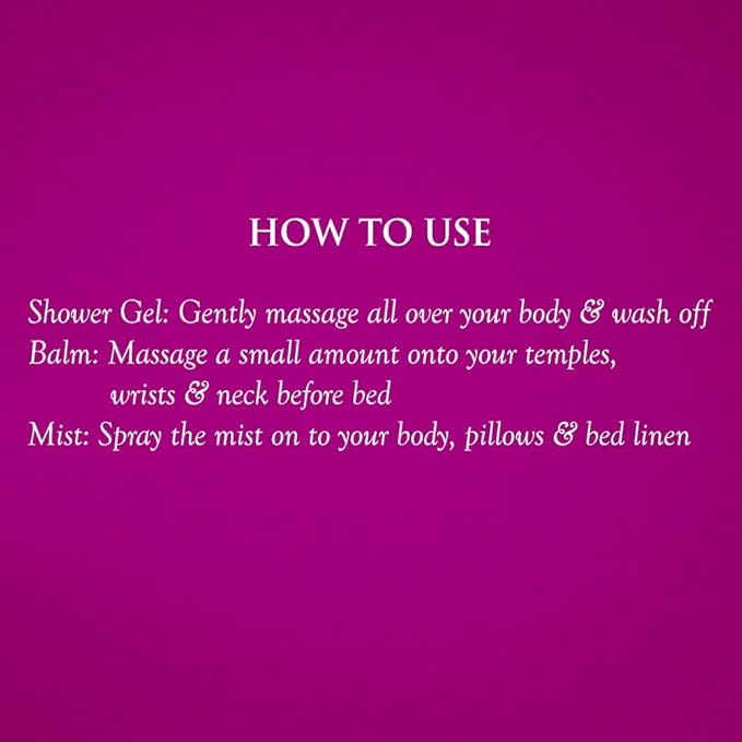 SPA CEYLON Sleep Intense Wellness Trio Set, Ayurvedic Pampering Set with Natural Ingredients, Shower Gel, Body Mist, Balm, Christmas gifts (150 g, Lavender, Ylang Ylang)