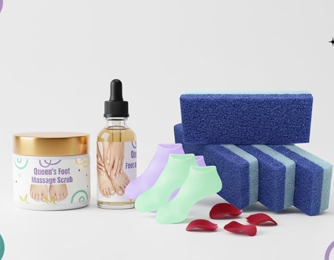 The Best Exfoliating foot scrub with coconut 0il, gently massage your feet it help to soften and reduce rough and look healthier. 8oz scrub 4oz oil