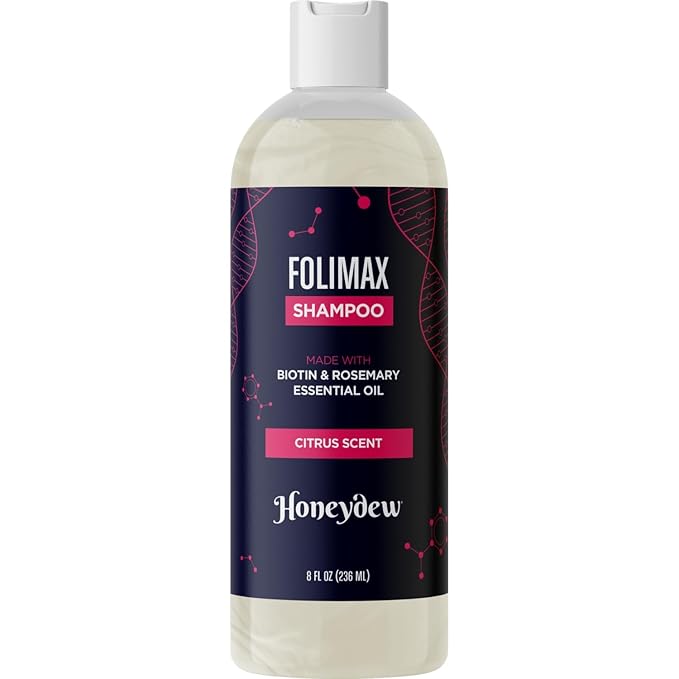 Folimax Biotin Shampoo for Thinning Hair - Volumizing Biotin Shampoo for Men & Women's Fine and Thin Hair with Zinc & Rosemary Oil - Color Safe Vegan Sulfate Silicone & Paraben Free (Citrus Scent)