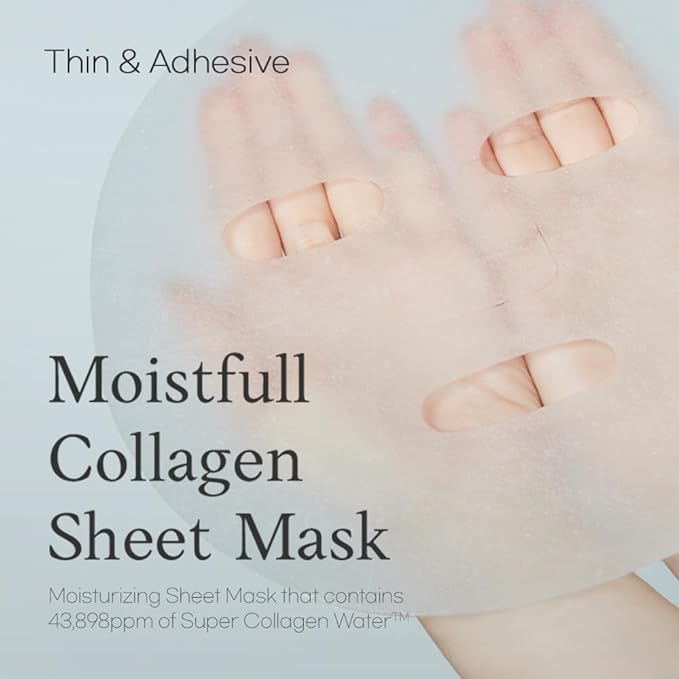 ETUDE Moistfull Collagen Sheet Mask 5pcs SET, Face Mask, Face Moisturizer, Super Collagen Water, Lupinus Albus Protein, Vegan Certified, Sensitive Skin, Deep Hydration, Korean Skin Care, Beauty