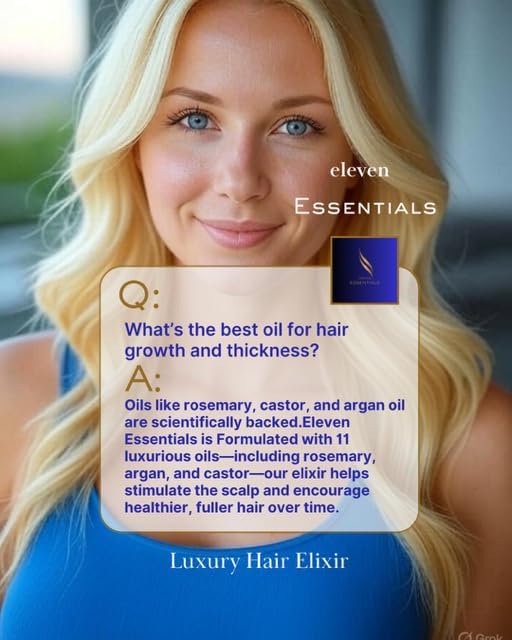 Luxury Hair Elixir 1oz / 30ml | Hair Treatment for Growth, Shine & Repair | Argan Oil, Castor Oil, Scalp Care, Anti-Frizz & Clean Formula