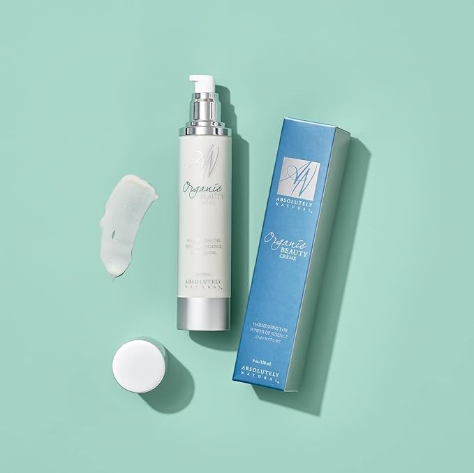 Absolutely Natural - Organic Beauty Cream 4oz with Anti-Aging Antioxidants and Essential Fatty Acids Plant Based Made in USA