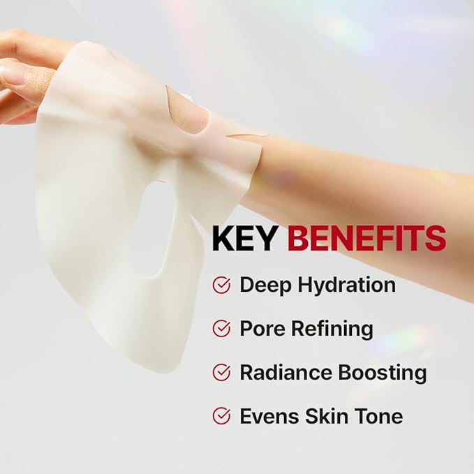 ANOTHERFACE Niathione Gel Mask 4 Sheets | Hydrating & Glow Boosting Overnight Hydrogel Mask for Glass Skin | Containing Niacinamide and Glutathione Korean Skincare