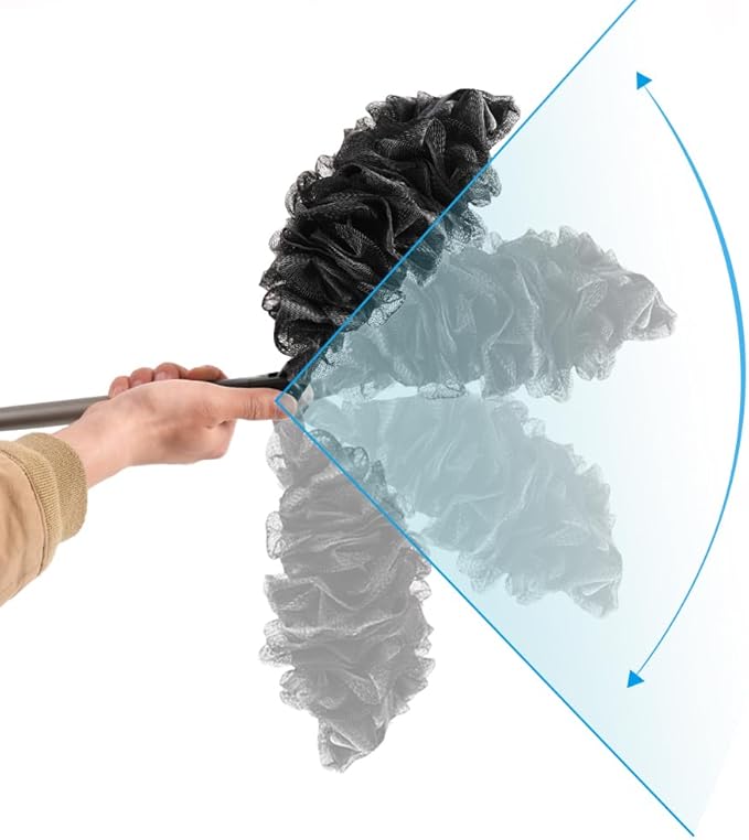 EASACE Back Scrubber for Shower Loofah with Long Handle, Adjustable Head with 1 Replacement Soft Loofa,Scrubber Sponge and Brush for Body,23″Loofah on a Stick for Men Women Bathing Accessories