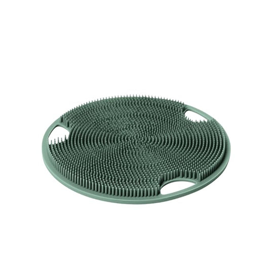 Boie USA Flat Body Scrubber - Hygienic, Exfoliating Loofah Alternative - Feels Like Silicone Scrubber Gentle on Sensitive Skin, Hypoallergenic, BPA- & Latex-Free, Made in The USA (Sage)