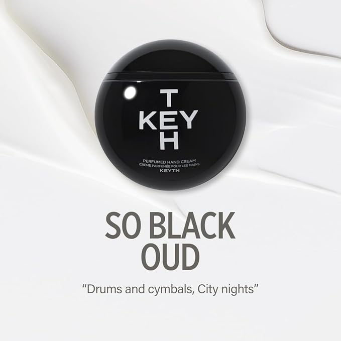 KEYTH PERFUMED HAND CREAM #SO BLACK OUD (70ML, 2.36 FL.OZ.) / Rich Scent, Provides Glow and Moisture, Refreshing Finish, Leather&Powdery&Musk&Vanilla, Ceramide NP