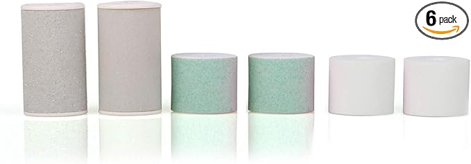 Refill Rollers for Own Harmony Electric Nail File Set & Foot Callus Remover - (4 in 1) Best Mani Pedicure Tools - Refills 6 Pack Replacement Roller Heads (Buffing, Filing, Polishing, Callus Removal)
