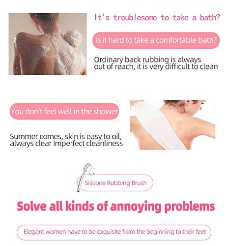 Loofah Exfoliating Body Scrubber 2 in 1 Face and Body Silicone Scrubber - Silicone Shower Brush Bath Sponge Loofa Blue