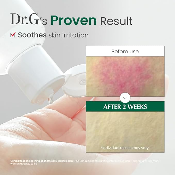 Dr. G R.E.D. Blemish Clear Soothing Toner - Korean Soothing Toner for Glowing Skin - Soothes Irritation Clear Skin - Mild Exfoliant - with AHA, BHA & Centella Asiatica - 10.14 fl oz