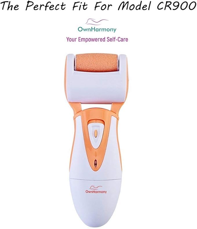 Own Harmony Extra Coarse 3 Refill Rollers Best Fit for Electric Callus Remover CR900 - Foot Care for Healthy Feet - Pedicure File Tools - Replacement 3 Pack Extra Coarse (Peach)