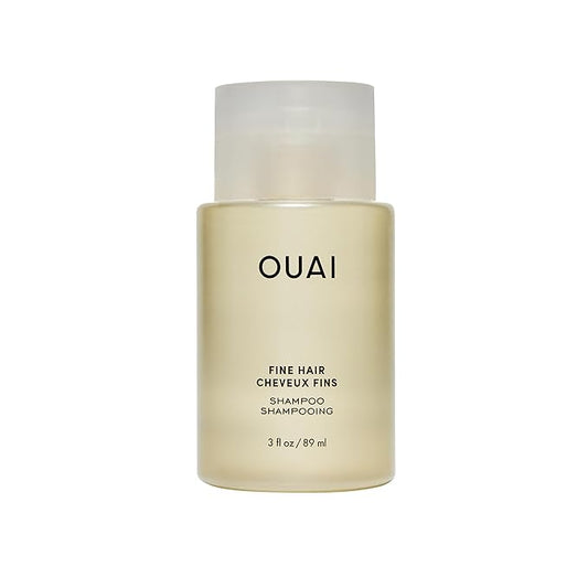OUAI Fine Shampoo Travel Size - Volumizing Shampoo with Strengthening Keratin, Biotin & Chia Seed Oil for Fine Hair - For Clean, Weightless Body - Paraben, Phthalate & Sulfate Free Hair Care (3 Fl Oz)