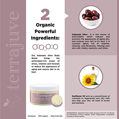 Macadamia, Avocado and Olive Face & Body Butter Cream All Organic Natural Wrapped in Organza Bag: Reduces Redness, Oily Skin with Anti Aging Antioxidants for a Soft, Silky, Elastic, Radiant Skin