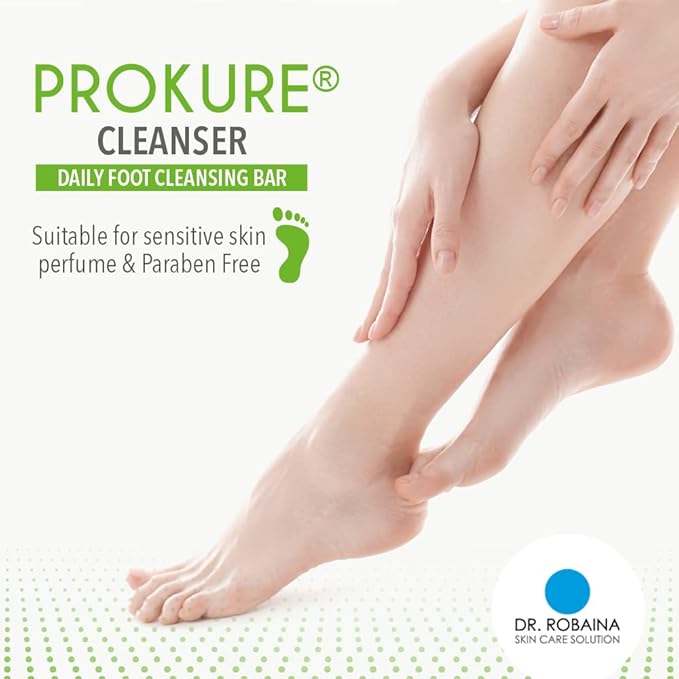 Dr. Robaina PROKURE Cleanser - Daily Foot and Hand Cleansing Bar - Nail Fungus, Athlete's Foot Relief - (Pack of 3)