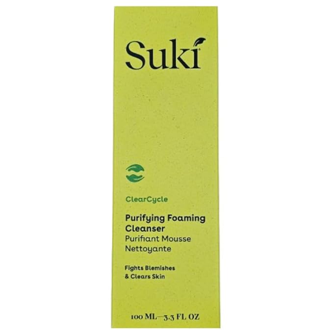 Suki Purifying Foaming Cleanser Face Wash with Apple Enzymes Anthocyanins & Polyphenols for Deep Pore Cleansing on Oily Dry Sensitive Skin, Clarifying Blemish Control, Hydrating Daily Facial Wash