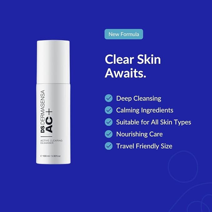 AC+ Oil-Free Cleanser, Alpha and Beta Hydroxy Acids, 100ml