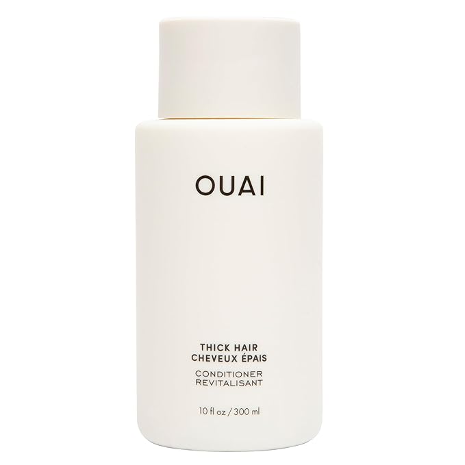 OUAI Thick Hair Conditioner - Moisturizing Conditioner for Dry, Frizzy Hair - Keratin, Marshmallow Root, Shea Butter and Avocado Oil - Paraben, Phthalate & Sulfate Free (10 Oz)