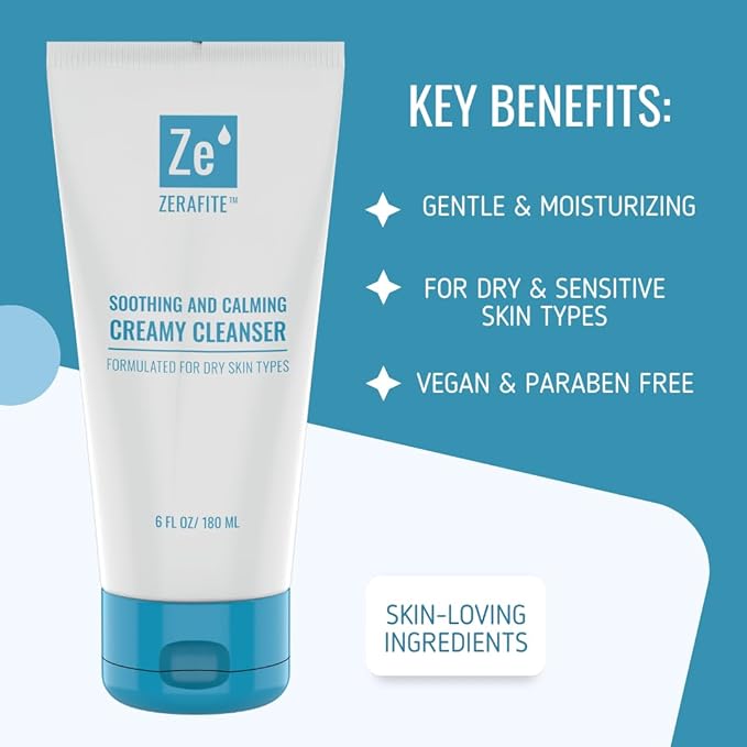 Soothing and Calming Creamy Cleanser for Dry & Sensitive Skin (6 Fl. oz.)