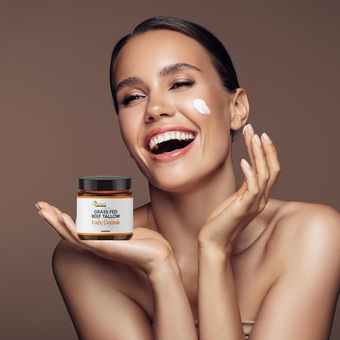 Tallow Face Moisturizer - Grass Fed Tallow for Skin Care- unscented Handmade Tallow face Cream- tallow balm Sensitive & Dry Skin (FRANKINCENSE)