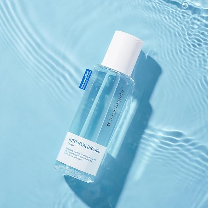 Nightingale Ecto-Hyaluronic Toner with 8 Layer Hyaluronic Acid, Ectoin, Hydrating for Dry Skin, Korean Toner, Alcohol Free, Fragrance Free, Hypoallergenic, Cruelty Free, Vegan, Korean Skin Care