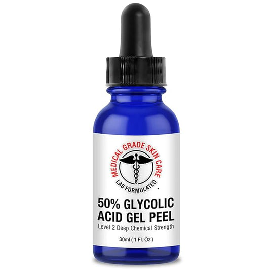 50% Glycolic Acid Peel - Face Peel Mask for Exfoliate, Acne Blemishes, Fine Lines, Wrinkles, Dark Spots & Dead Skin Cells - 1 Fl Oz