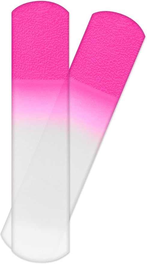 SIUSIO 2Pcs Pink Glass Foot File Pedicure Rasp Dead Skin Remover Calluses Corn Coarse Hard Skin Remover Professional Pedicure Tools Smooth Foots Care Tool for Soft Feet Premium Foot Scrubber