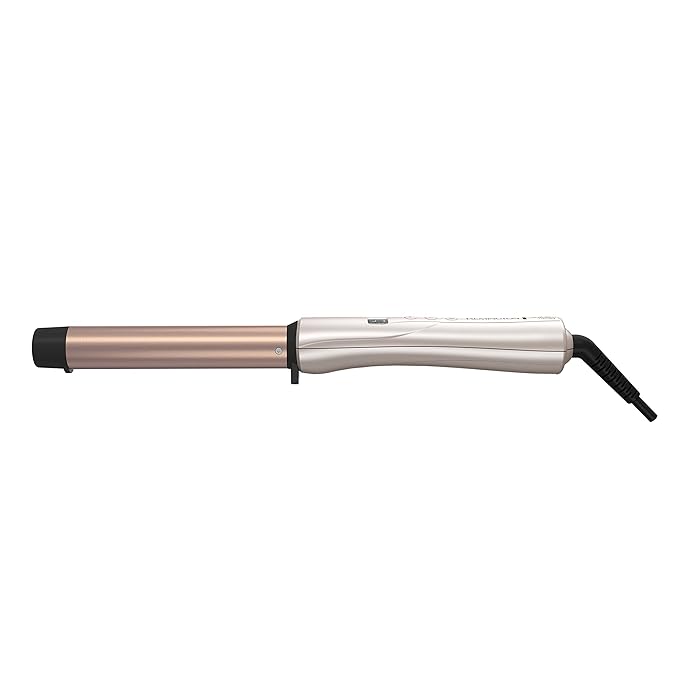 REMINGTON Shine Therapy Argan Oil & Keratin Infused 1 Inch Straight Barrel Curling Wand for Loose Waves, Includes Heat Glove