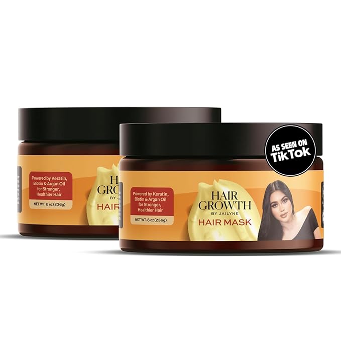 Hair Growth Repair Mask by Jailyne Ojeda – Protein-Enriched Deep Conditioning Treatment – Strengthens, Restores & Nourishes Damaged Hair – Sulfate-Free & Paraben-Free – Made in USA