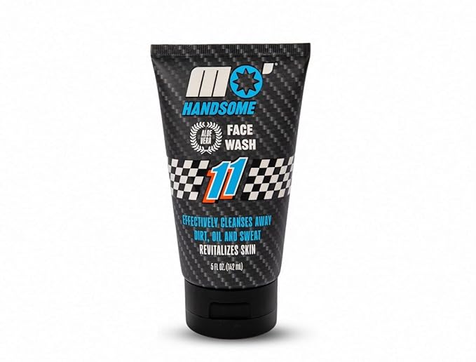 Mo' Handsome Premium Men's Face Wash – Deep Cleaning & Hydrating High Performance Cleanser for Active Men | Removes Dirt, Oil & Sweat – Aloe Vera & Vitamin E for Nourished, Protected Skin