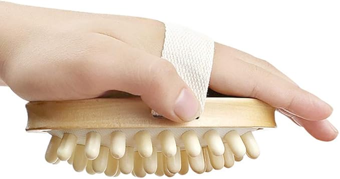 Natural Wooden Massage Body Brush for Cellulite and Improve Lymphatic Blood Circulation Dry Brush Remove Dead Skin Shower Bathe SPA Bath Brush