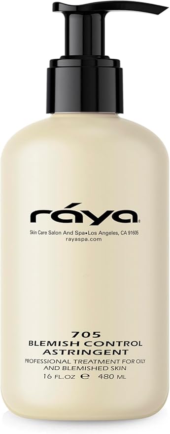 RAYA Blemish Control Astringent 16 oz (705) | Facial Toner for Very Oily and Break-Out Skin | Helps Normalize pH Levels and Regulate Oil Gland Secretion | Made with Vitamin-B | Great for Teens