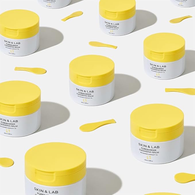 SKIN&LAB] Porebarrier Face Cleansing Balm | Eyelash Extension-Safe Cleanser | Vegan Makeup Remover for Waterproof Makeup | Balm to Oil to Milk | Gentle for | Made in Korea | 3.38 Fl Oz