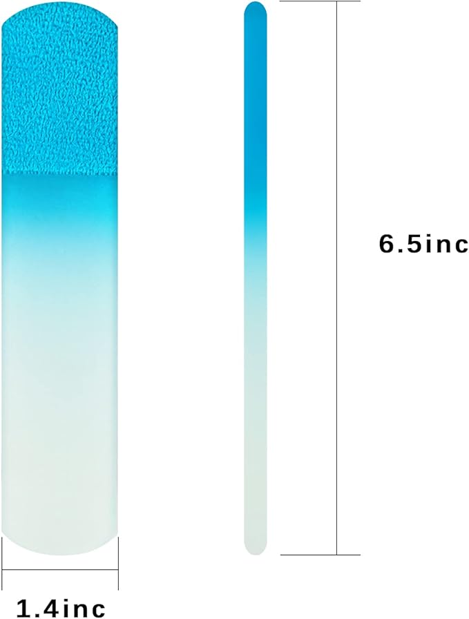 SIUSIO 2Pcs Glass Foot File Pedicure Rasp Dead Skin Remover Calluses Corn Coarse Hard Skin Remover Pedicure Tools Smooth Foots Care Tool for Soft Feet