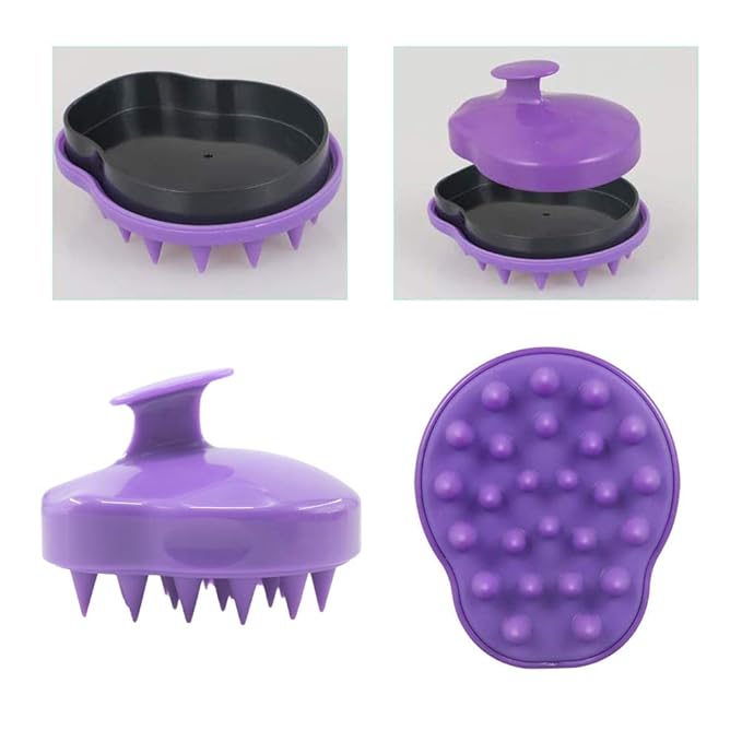 Silicone Body Scrubber & Scalp Massager, Long Handle Shower Brush, Exfoliating Scrubber for Men, Women & Kids