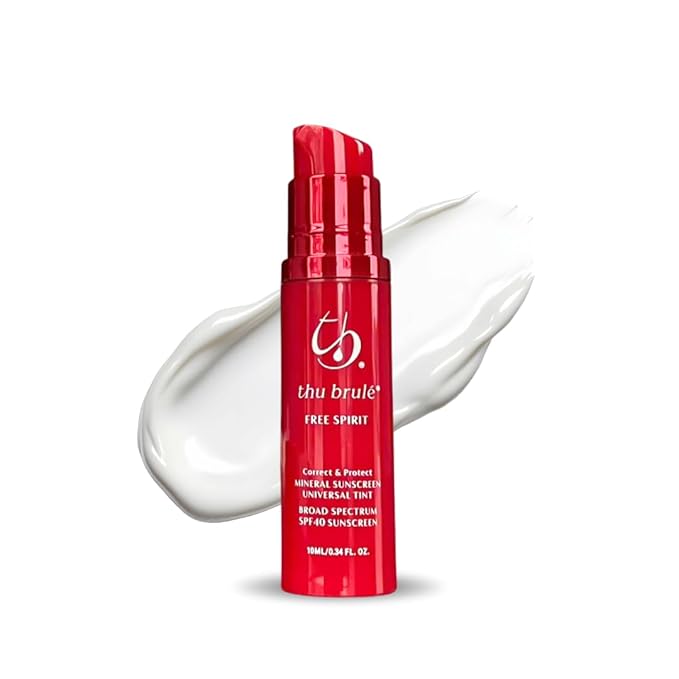 Free Spirit Mineral Sunscreen SPF 40+ | 3 in 1 Moisturizer, Complexion Balancer, & Sunscreen | UVA/UVB protection 100% Mineral Broad Spectrum Non-Greasy | Travel Size Untinted - 10ml