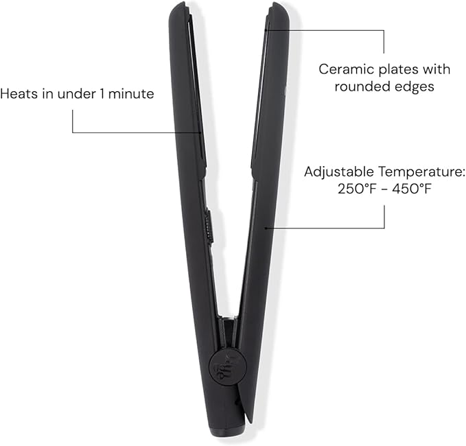 L'ANGE HAIR Le Ceramique 1-Pass Flat Iron Hair Straightener | Fast Heating Ceramic Flat Iron | Best Hot Tools Professional Hair Straightener to Lock in Moisture & Shine | (Black)
