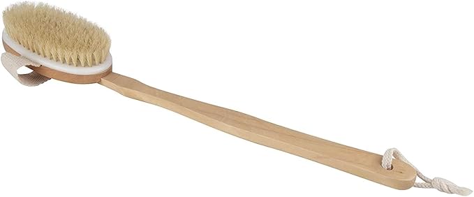 Juvale Dry Brushing Body Brush - Versatile Dry & Shower Brush - Long-Handle Back Scrubber - Bath Scrubber with Removable Handle - Pack of 2, 16.9 in