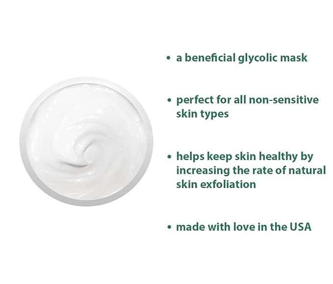 Raya Glycolic Exfoliating Masque with AHA and BHA (G-611) | Exfoliating Facial Treatment Mask for All Non-Sensitive Skin | Made with Alpha and Beta Hydroxy Acids