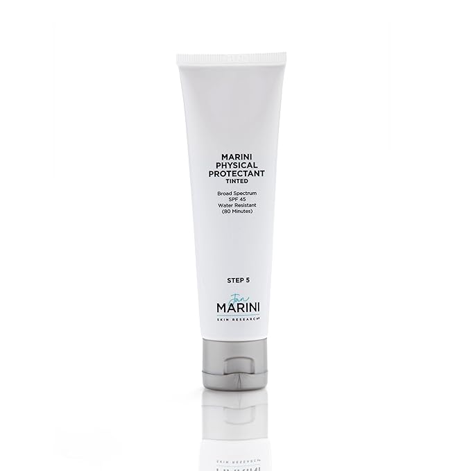 Jan Marini Skin Research Physical Protectant Tinted SPF 45 - Daily Face Protectant Product - Tinted SPF Facial Sunscreen - Sunscreen Aids Against Visible Wrinkles - Light to Medium Skin Tones - 2 oz
