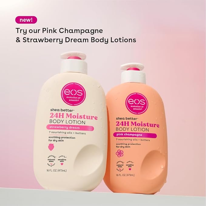 eos Shea Better Body Lotion Set- Jasmine Peach & Pomegranate Raspberry, 16 fl oz, 2-Pack