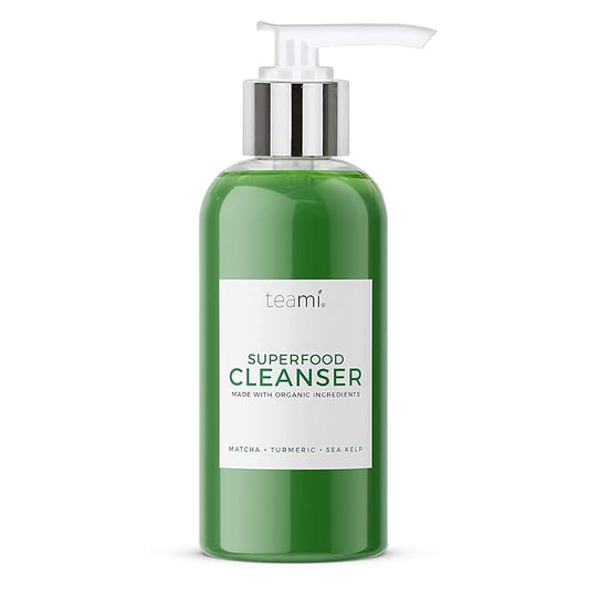 Teami Facial Cleanser with Salicylic Acid, Aloe, Matcha & Sea Kelp - Gentle Organic Acne Face Wash for Makeup Removal - Our Best Hydrating Facial Skin Care for Women of All Skin Types (Mini 3oz)