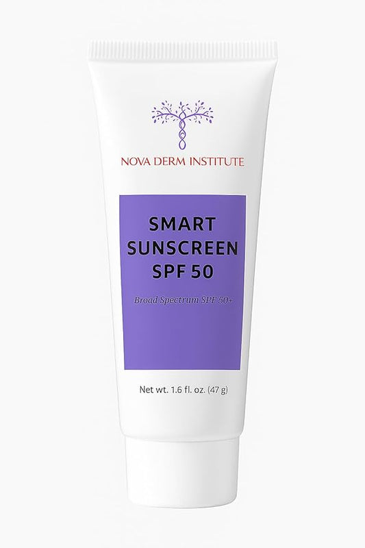 Smart Sunscreen for Face SPF 50 Sensitive Skin Sunblock Men & Women Clear Broad Spectrum Non-Comedogenic Heliocare by Nova Derm Institute (1 fl oz)