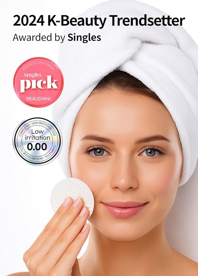 BEAUDIANI Green BHA Peeling Pad 60ct | Korean Exfoliating Toner Pads | Minimize Pores, Soothe Blemish-Prone Skin | Gentle Daily Chemical Exfoliant | K-Beauty Skincare