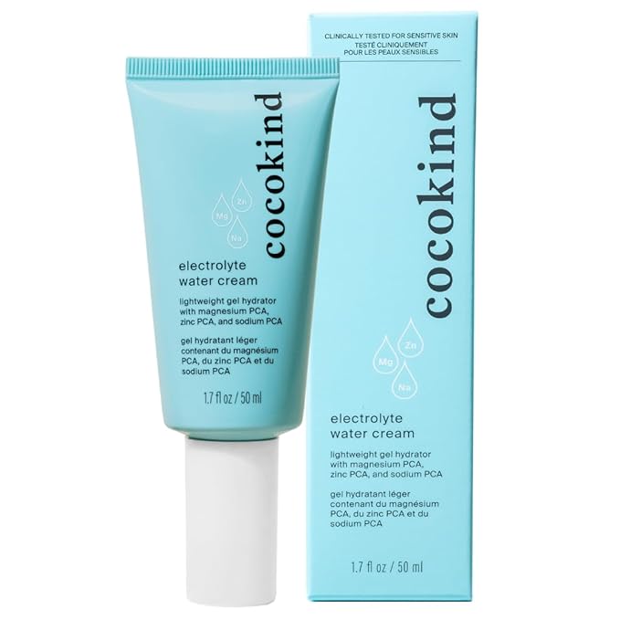 Cocokind Electrolyte Water Cream | Lightweight Water Gel Moisturizer | Balanced Hydrating Day Cream for All Skin Types | 1.7 Fl Oz