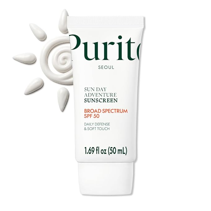 PURITO Korean Sunscreen SPF 50 | Lightest Texture, No White Cast, Broad Spectrum UVA/UVB | Oil-Free, Vegan, For All Skin Types | Daily Lightweight Sun Protection | Korean Skincare, 50mL 1.69 fl.oz