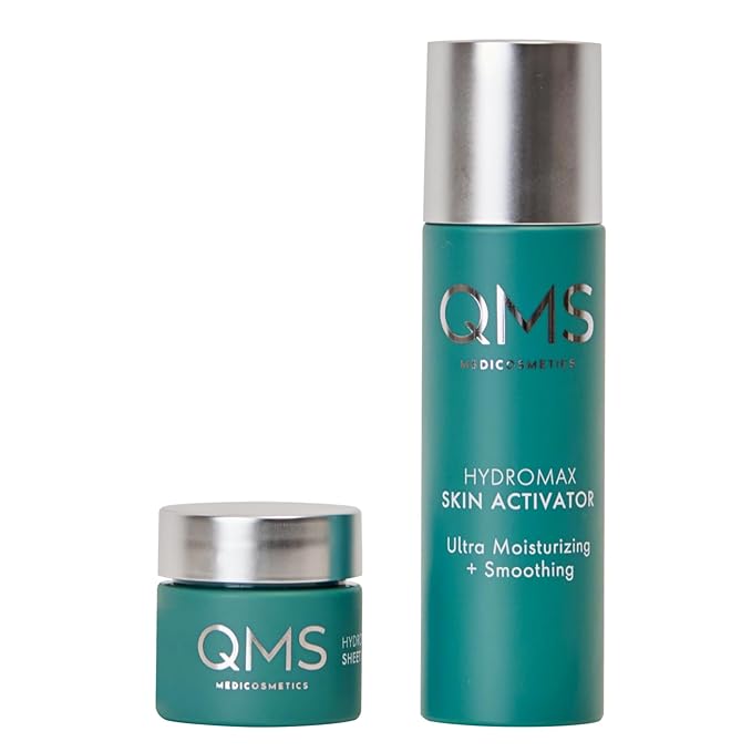 QMS Medicosmetics Hydromax Skin Activator Sheet Mask – Ultra-Moisturizing, Smoothing Sheet Face Mask with Collagen + Hyaluronic Acid to Refresh + Invigorate the Skin – 1.69 oz