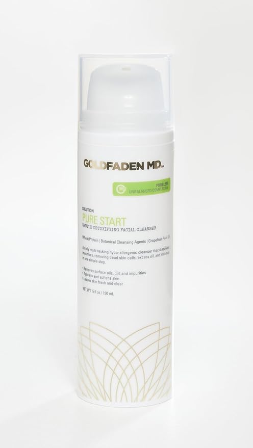 GOLDFADEN MD Pure Start Gentle Detoxifying Natural Facial Cleanser, 5 Fl Oz